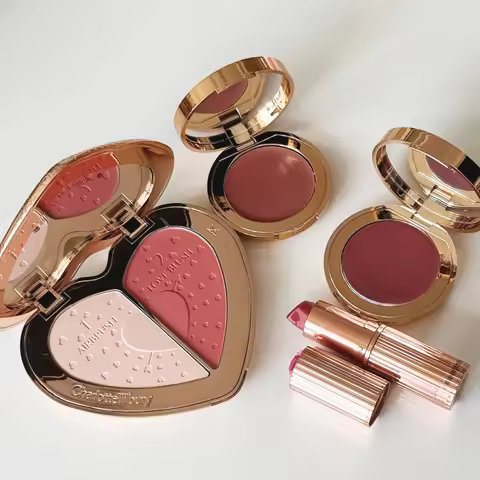 CT Make Up Set in‑stock New Limited‑edition Pink‑Diamond Gold‑Tube Lipstick KISS TALK LOVE TALK DREA