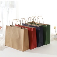 Paper Bag With Twist Handle Thick Gift Paper Bag Brown Green Red Paper Bag Loot Bag Birthday Bag