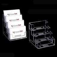 8-Slot Acrylic Business Card Holder - Office Name Card Holder Stand