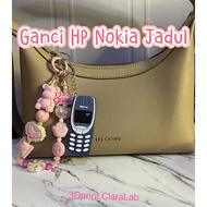 HP GANTUNGAN Keychain old school nokia/ Playing snake with Nokia 3310: unique key chain for a cool g