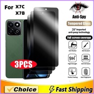 3-5Pcs Privacy Screen Protector for Honor X7C X7B X8C X8B Mobile Phone Screen Tempered Glass Protect