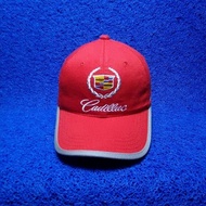 MERAH Thick red cap cadillac hat by youngan