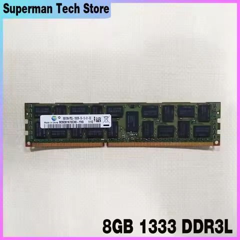 1Pcs M393B1K70CH0-YH9 RAM 8G 2RX4 PC3L-10600R Server Memory 8GB 1333 DDR3L