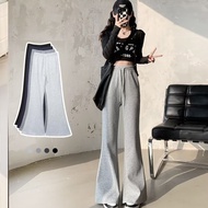 Solid Color Pants Women Korean Mid Waist Thin Flared Pants