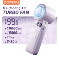 10000mAh Mini Turbo Fan 199 Gear Ice Cooling Portable Fan Strong Wind Rechargeable Fan