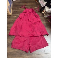 New. red thigh silk set. br8