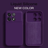 Poco X6 Pro Case Luxury Original Liquid Silicone Soft Cover For Poco X6 Pro Poco F5 Pro Back Case