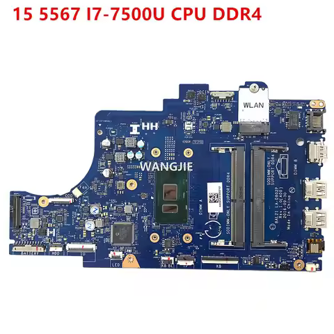 BAL21 LA-D802P For Dell Inspiron 15 5567 Laptop Motherboard CN-081YW5 081YW5 I7-7500U CPU DDR4 100% 