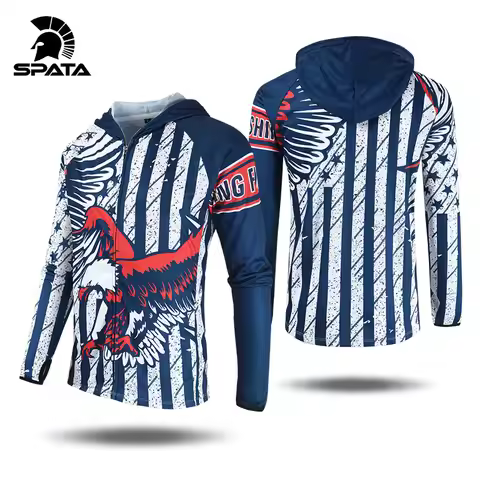 SPATA 2025 New Fishing Shirts Anti-UV Sun Protection Breathable Moisture-Wicking Quick -Dry Long Sle