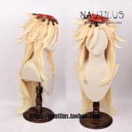 Whole Store Promotion wig [Wig] Demon Slayer Tongma cos Wig Winding Two Gold Silver White wig [wig] 