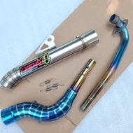 Daeng4 1set Canister BIG elbow 51mm open specs exhaust pipe for Wave 125 Xrm 110/125 Wave 100/115 Rs