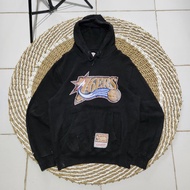 Hudi 76ers Basketball Mitchell&Ness Black