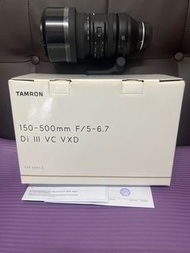 長焦鏡頭 完美無瑕 香港行貨有保養 2027-10 Tamron 150-500 150-500mm VXD Sony FE  Mount 跟原廠腳架