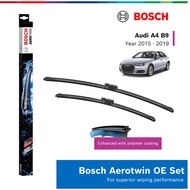Bosch Aerotwin OE Wiper Pair Set for Audi A4 B9 1.4 / 2.0 TFSI (A298S) 2015 - 2019 + Free Windshield