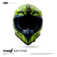 Helm JPX Cross Full Face X20 Titan - Fluorescent Yellow Gloss