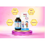 Neo Kids Omega 3 DHA (150 ml bottle) Supplements DHA, Vitamin A, Vitamin E for the body. Supports vi