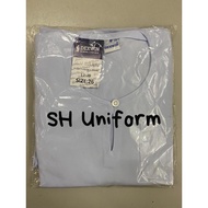 Baju Melayu Johor Set Koshibo Sekolah Agama Leher bulat Putih