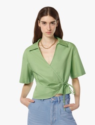 SCOTCH & SODA Structured stripe wrap top