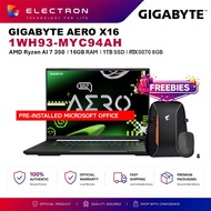 GIGABYTE AERO X16 1WH93-MYC94AH 16" WQXGA 165Hz Laptop Space Gray ( Al 7 350, 16GB, 1TB SSD, RTX5070