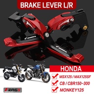 Hand Brake Clutch Lever For HONDA MSX125 CB150R CBR150R CB250R CBR250R CB300R CBR300R 2014-2025 Alum