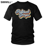Retro Retired Groupie Hippie Tshirt Fashion Summer Cotton Tee Men Short Sleeve Streetwear Top inspir