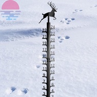 Snow Gauge Outdoor 24 Inch Snowfall Measuring Gauge Iron Snowflake Measuring Stick Christmas Snow De