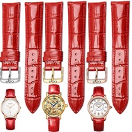 Strap Geya Watch Strap Ladies Genuine Leather Pin Buckle Red 76039/76071/6253/6236/76052 Leather Bra