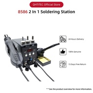 JCD 8586 Digital Soldering Station 2 in 1 Solder Iron Heat Gun Welding Machine 750W Desoldering Rewo