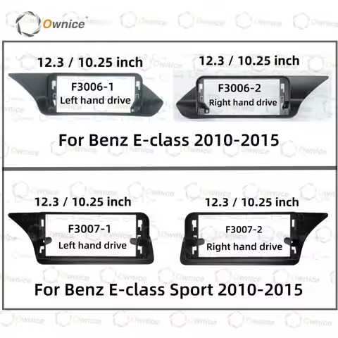 Ownice 12.3" 10.25" Car Frame Fascia Adapter Canbus Android Radio Dash Fitting Panel for Benz E Clas