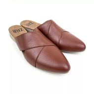 Sepatu Kulit Wanita Slip On Tutong / Bustong Bahan Kulit Sapi  Garut 02 Telaris