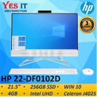 HP 22-df0102D 21.5'' FHD All-In-One Desktop PC Snow White ( Celeron J4025, 4GB, 256GB SSD, Intel, W1