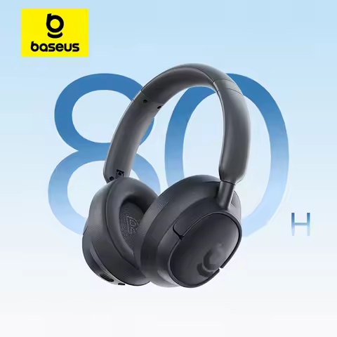 Baseus Bass BH1 Wireless Headphones Bluetooth 6.0 SuperBass 2.0 Over Ear Headset ENC Clear Calls 80h