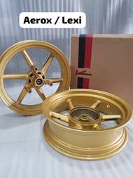 velg racing v rossi yamaha aerox 155 old new / Lexi model RCB RC Sanca HARGA 1PASANG DEPAN BELAKANG