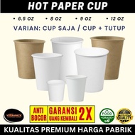 Paper Cup 4 oz, 6.5 oz, 8 oz & 12 oz - Leak-Proof Hot Coffee Paper Cup
