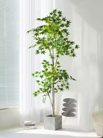 70-140cm Artificial Maple Tree Fake Japanese Plants Tall Maple Branch Silk Chicken Claw Maple Leafs 