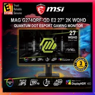 MSI GAMING MONITOR MAG274QRF-QD E2 (27'' RAPID IPS QUANTUM DOT 2K WQHD HDR400 /180Hz/1MS/KVM SITCH B