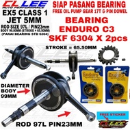 CRANKSHAFT CL LEE EX5 CLASS 1 JET 4MM & 5MM DAIMETER D98MM & D99MM BEARING USE 6304 TAIWAN CL LEE ES