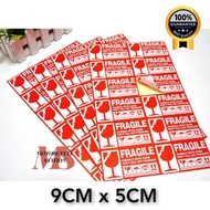 [DAILY SHIPPING] Fragile Sticker (MINIMUM ORDER 12) Stiker Murah Mudah Pecah Ready Stock 9cm x 5cm Borong Wholesale