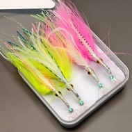 ANFS 4pcs Wet Fly Fishing Flies -Saltwater Fly Fishing Flies Hand Tied Fly Fly Hooks Cool Fly Fishin