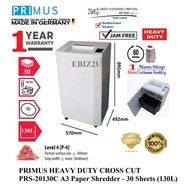 PRIMUS CROSS CUT PRS-20130C A3 Paper Shredder - 30 Sheets (130L) Non Stop MESIN MENCARIK KERTAS