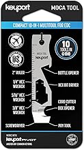 Keyport MOCA 10-In-1 Key Tool - Keychain Multi-Tool (Bottle Opener - Screwdriver - Cord Cutter - Box Opener - Scoring Tool - Hex Bit Driver - Wrench x 3 - Ruler) TSA Friendly, Keyport Pivot Compatible