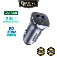 UGREEN PD30W SCP22.5W Car Charger Dual Port Fast Charging 30W 22.5W For iPhone 16 Pro Max Samsung S2