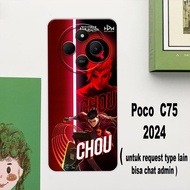 31 Flexible rubber softcase for poco c75 2024/ mobile legend character Motif/case latest c75poco /ke