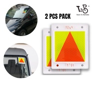 T2P 2 PCS PACK 3M P-Plate Probation Plate For Cars With Velcro Front & Back Car Plate Class 3