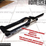 PROMO Fork 27.5 travel 120 RST Omega 27.5 T120 Lock - Fork sepeda MTB