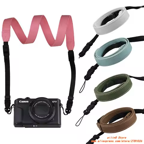 PU Camera Shoulder strap Hanging neck strap for canon g7x mark ii iii G5X Ricoh GR2/3 IIIX LUMIX TZ9