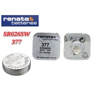 Renata 377 SR626SW Silver 1.55V Battery SWISS MADE .