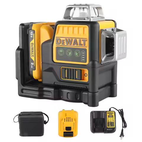 2025 NEW Dewalt DW089LG 3 Sides*360 Degree Vertical 12V Lithium Battery 12 Lines Laser Level 360 Hor