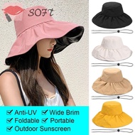 SOFTNESS Bucket Hat Men Women Anti-UV Panama Hat Foldable Sun Hat