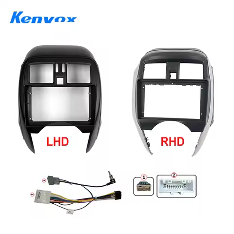 Kenvox 9 inch Android car audio radio frame fascia for Nissan Micra March Versa Note 2din dvd dash m